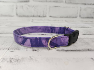 Purple Swirl 5/8" X-Small Buckle Collar  7"-11"