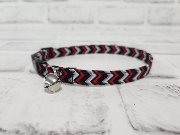 Black and Red Chevron 3/8