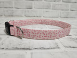 Breast Cancer Ribbon 1" Large Buckle Collar 15"-24"