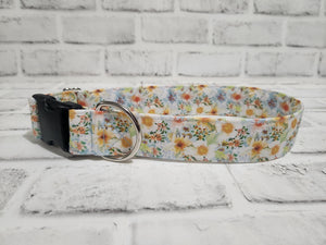 Watercolor Floral 1.5" Large Buckle Collar 15"-24"
