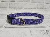 Purple Floral 3/4" Small Buckle Collar 10"-15"