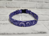 Purple Floral 3/4" Small Buckle Collar 10"-15"