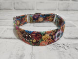 Colorful Buttons 1" Small Martingale Collar 10"-15"