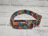 Colorful Buttons 1" Small Martingale Collar 10"-15"