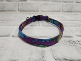 Purple Grunge Tie Dye 5/8" Small Buckle Collar 10"-15"