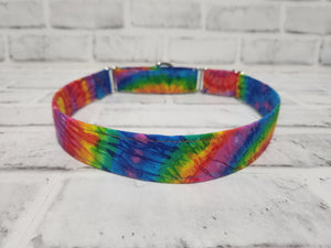 Tie Dye 1" Large Martingale Collar 17"-24"