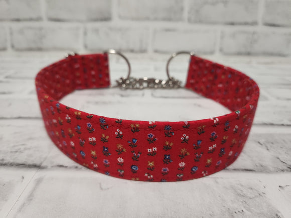 Tiny Floral on Red 1.5