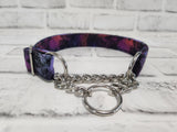 Purple Oil Slick 1" Medium Chain Martingale Collar 12"-19"