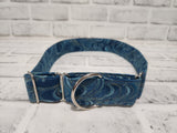 Abstract Blue 1.5" XL Martingale Collar 17"-28"