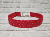 Red Stars 1.5" XL Chain Martingale Collar 17"-28"