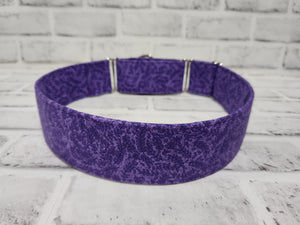 Purple Floral 2" XL Martingale Dog Collar 17"-28"