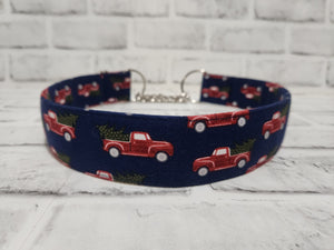 Christmas Truck 1.5" XL Chain Martingale Collar 17"-28"