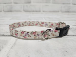 Vintage Floral 1/2" X-Small Buckle Collar  7"-11"