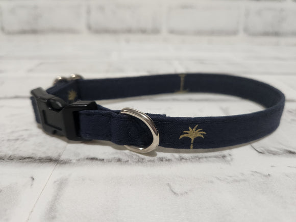 Navy with Gold Palm Trees 1/2