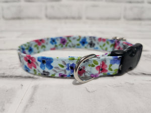 Floral Watercolor 5/8" X-Small Buckle Collar  7"-11"