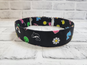 90's Stickers 1.5" Large Martingale Dog Collar 17"-24"