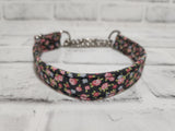 Tiny Floral 3/4" Small Chain Martingale Collar 10"-15"