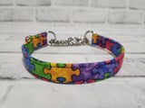 Life's a Puzzle 3/4" Small Chain Martingale Collar 10"-15"