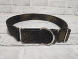 Black and Gold 1.5" XL Martingale Collar 17"-28"