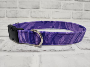 Purple Swirl 1" Medium Buckle Collar 12"-19"