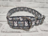 Happy Easter 1.5" Large Martingale Dog Collar 17"-24"