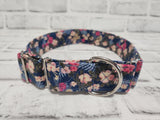 Daydream Floral 1.5" Large Martingale Dog Collar 17"-24"