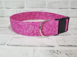 Fairy Pink 2" XL  Buckle Dog Collar 18"-30"