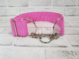 Pink 2" Large Chain Martingale Collar 17"-24"