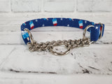 Rocket Popsicle 3/4" Small Chain Martingale Collar 10"-15"