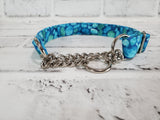 Water Pebbles  3/4" Small Chain Martingale Collar 10"-15"