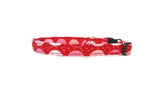 Red Valentine's  Cat Collar 3/8"
