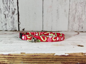 Holiday Candy Cat Collar 3/8"