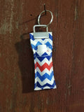 Red White and Blue Chevron Chapstick Holder