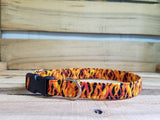 Flames 5/8" Small Buckle Collar 10"-15"