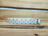 Coral and Mint 3/4" Medium Martingale Collar 12"-19"