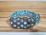 Monsters and Polka Dots Two-Tone 1.5" Small Martingale Collar 10"-15"