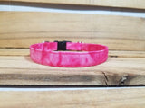 Pretty Pink 5/8" Small Dog Buckle Collar 10"-15"